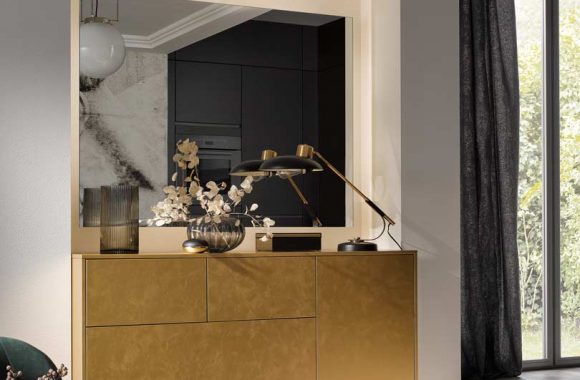 Küchentrends 2020 Häcker Antharazit und Goldlack im Miele Center Ebner & Spuller