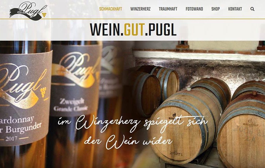 Es werden feinste Weine von Familie Pugl präsentiert. 
